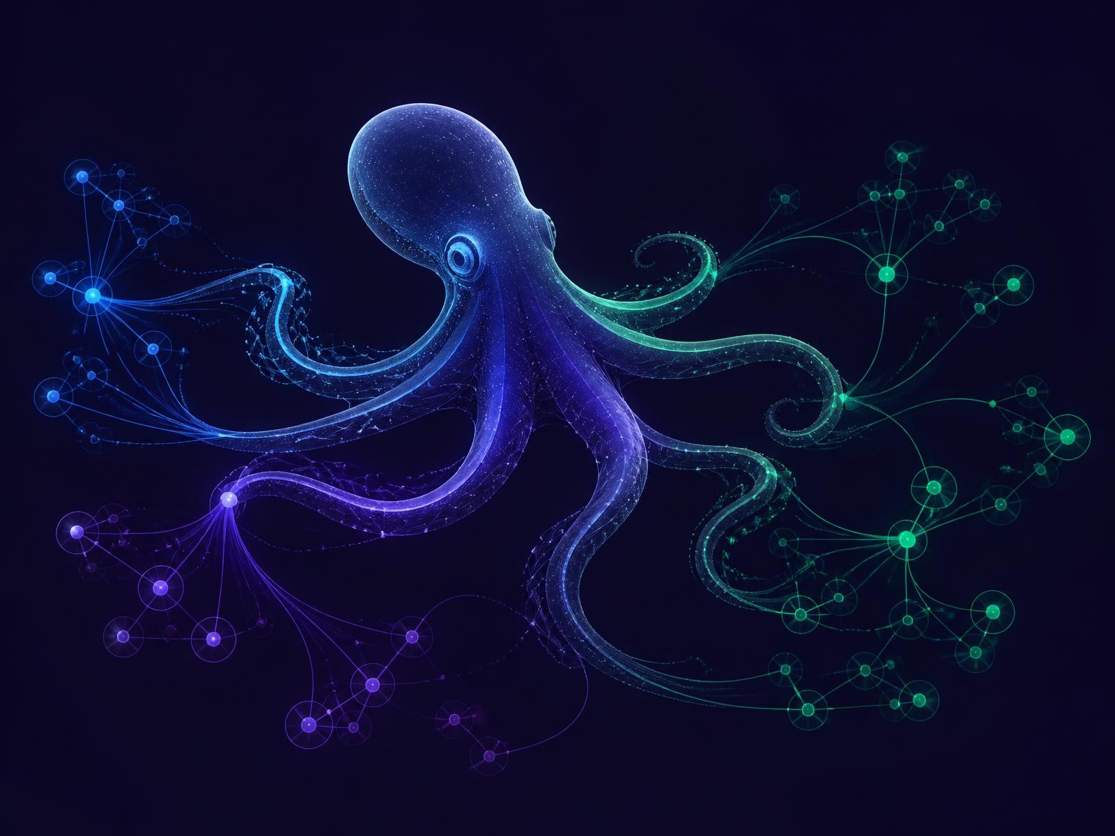 OCTOPUS LAB — polvo em rede, símbolo da jornada conectada
